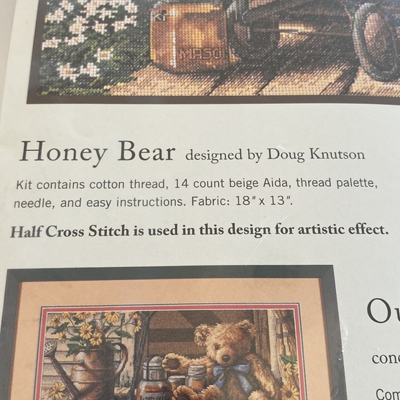Dimensions Honey Bear Cross Stitch - Picture 4 of 5